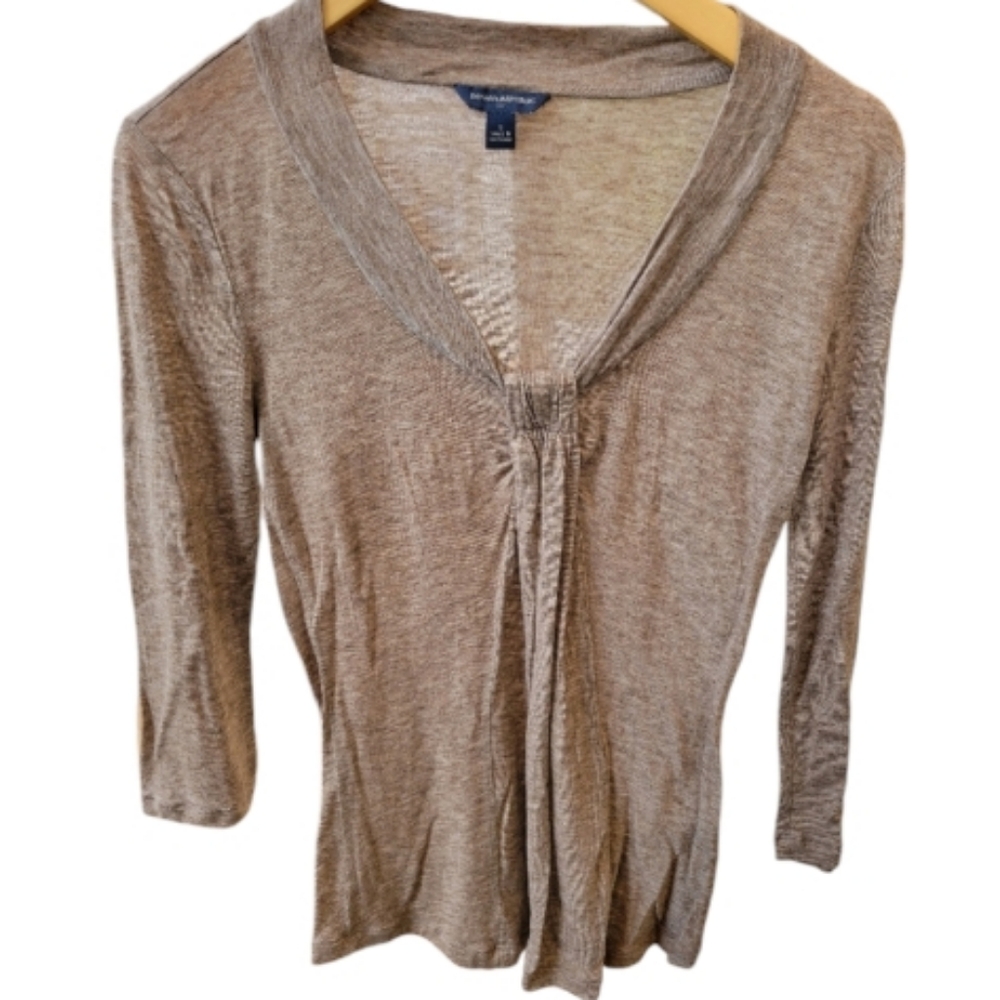Banana - Tanned Brown Rouched Shirt - Size S